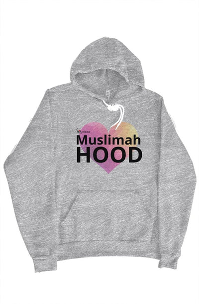 Bismaaa Muslimah Hood Pullover Hoodie - Purple Afr